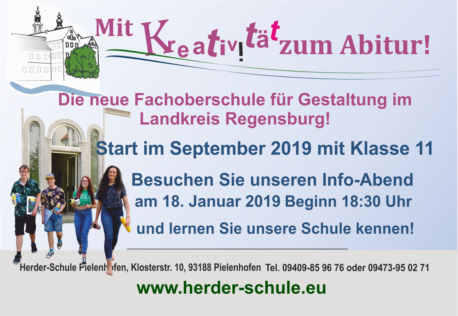 Herder-Schule - Staatlich anerkannte Privatschule Pielenhofen: Mit Kunst und Kreativität zum Abitur